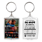 Par Llaveros Foto Netflix Canción Spotify Personalizada Amor