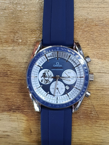 Reloj Omega Speedmaster Moonwatch Azul Rep 1a