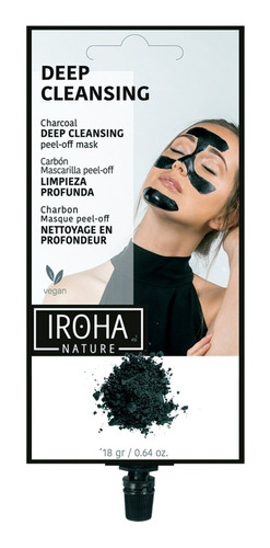 Mascarilla Facial Peel Off Iroha Cabon Oro Te Verde Platino