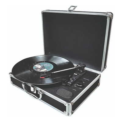 Tornamesa Nostalgy Classic 3 Vintage Acetatos Toca Discos Negro | Meses sin interés