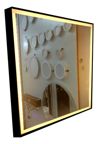 Espejo Led Baño Luz Led De 3 Tonos 50x60cm Touch Y Dimeable Color Del Marco Led 3 Tonos