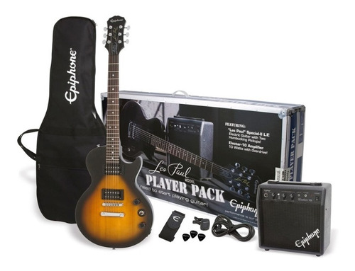 Paquete Guitarra Electrica EpiPhone Les Paul Sunburst