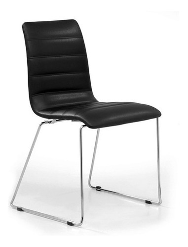 Silla-sillón Oficina Para Escritorio Base Trineo Cromada   