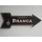 Cartel Flecha De Chapa Vintage Retro - Fernet - 50cm 