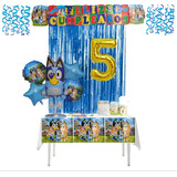 Kit Decoración Fiesta Infantil Bluey 12 Personas 10 Items