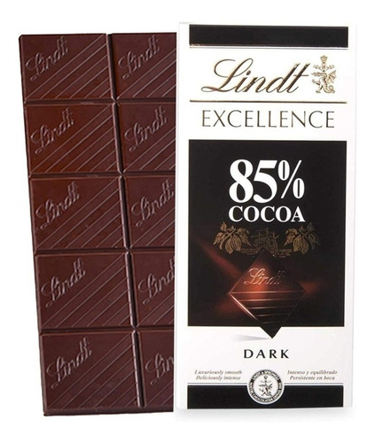 Chocolate Lindt Excellence 85% Cacao 100g Origen Suiza