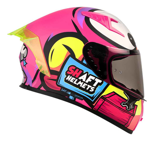 Casco Shaft Sh526 Fucsia Mate Tnt Mica Humo 