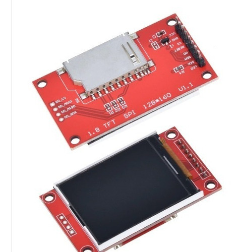 Pantalla Led Arduino 1.8 Pulgadas Con Lector De Memoria Spi