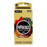 Caja Con 10 Condones Sabor Y Aroma Prudence Mix Igt