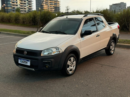 Fiat Strada Working 1.4 2018 Blanca Con Gnc Doble Cabina 