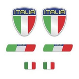 Kit Emblema Escudo Itália Adesivo Resinado Coluna  Bandeira