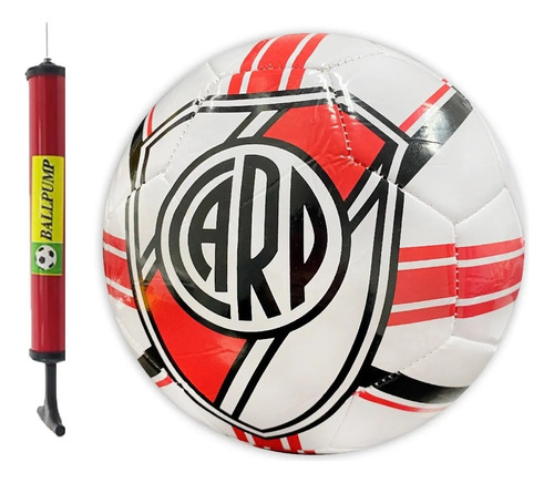 Pelota De Fútbol Número 5 + Inflador Y Pico. Boca River Y +