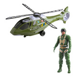 Helicóptero Grande 43cm Com Soldado - Bs Toys