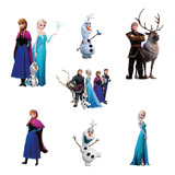 Figuras Frozen Base Rígida Kit 7 Pzas Coroplast