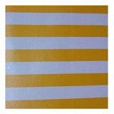 Lona Listrada Barraca De Feira Amarelo/branco 5,00 X 1,45