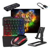 Kit Mobilador Teclado Semimecanico Mouse Exbom Mousepad 