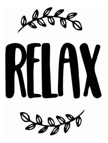 Frases Decorativas Relax Sticker Autoadhesivo Vinilo Auto