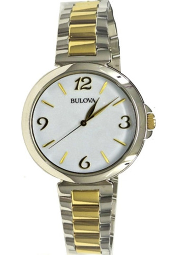 Relógio Bulova 98l194 Dourado Banho Ouro Visor Grande