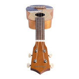 Ukelele Soprano Bamboo Diseño Wave Con Funda