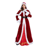 Navidad Interpreta El Vestido Rojo Femenino De Papá Noel Cosplay