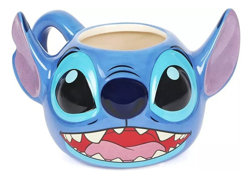 Taza Disney Lilio Y Stitch 3d Original De Cerámica 355ml