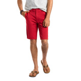 Bermuda Hombre Garment Dyed Rojo Ferouch Ss 2022