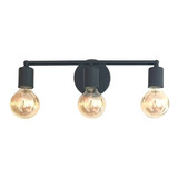 Aplique Pared Industrial 3 Luces Hierro Cod 460t