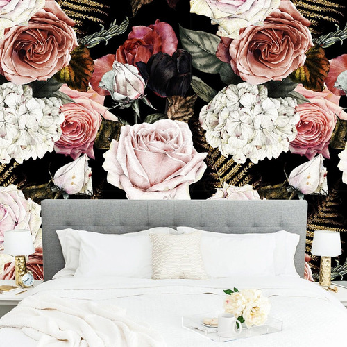 Vinil Decorativo Foto Mural Flores Vintage Peonies Tapiz Hd 