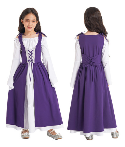 Vestido De Fiesta Para Niñas  Disfraz De Disfraz Medieval  C