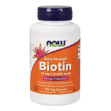 Biotina 10.000 Mcg Now Foods 120 Cápsulas Importada