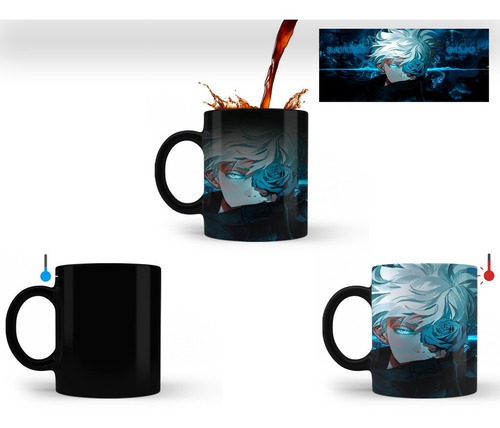 Caneca Mágica Jujutsu Kaisen Gojo Rosa Azul - Mod 8