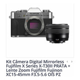 Câmera Mirrorless Fujifilm X-t30ii Prata+lente Zoom Xc15-45