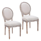 Colamy French Country - Juego De 2 Sillas De Comedor Vintag.