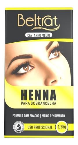  Kit Henna Para Sobrancelha Beltrat - ! Tom Castanho Médio