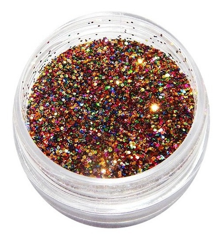 Polvo Gibre Glitter Multicolor Uñas Labios Ojos