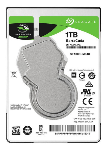 Seagate Barracuda Sata3 Hd De 1 Tb Y 2,5 Pulgadas