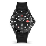 Reloj Swiss Military Smwgn2200330 Para Hombre Cristal Zafiro Color De La Malla Negro Color Del Bisel Negro/rojo Color Del Fondo Negro