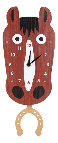 Woody Sculpture Tooarts - Reloj Con Forma De Caballo (mdf),