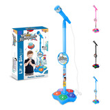 Infantil Karaoke Micrófono Juguete Con Base Bocina Luces