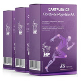 Kit 3 Cloreto  Magnesio P.a. 60cápsulas Ativador  Calcio