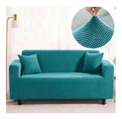 Cubre Sillon Sofa Adaptable Funda 3 Cuerpo Elasticada Azul C