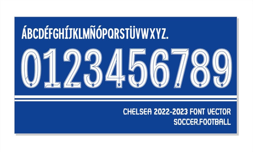 Tipografía Chelsea Font Vector 2022-2023 Archivo Ttf, Eps