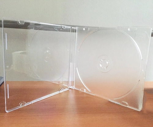 25 Estuche Slim Cristal Transparente Para Cd O Dvd