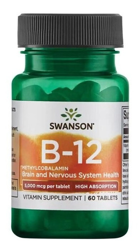 Vitamina B12 60 Caps Methylcobalamin 5000mcg Swanson