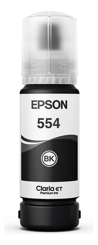 Botella De Tinta Epson T554 Negro