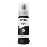 Botella De Tinta Epson T554 Negro