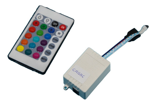 Controladora Regulador Cinta Led Rgb 24t Control Remoto Htec