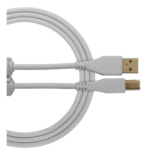 Cable Audio Usb Udg 2.0 A-b 1 Mt Blanco Recto U95001wh