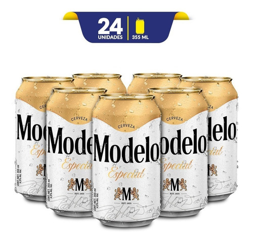 Cerveza Clara Modelo Especial 24 Latas De 355ml 