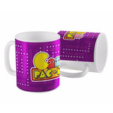 Taza Pacman 2 Juego Arcade Family Games Retro